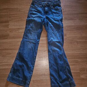 Wrangler trouser boot flare jeans medium wash denim